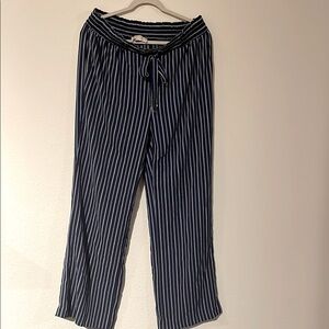 Michael Kors Navy and White Striped Pants